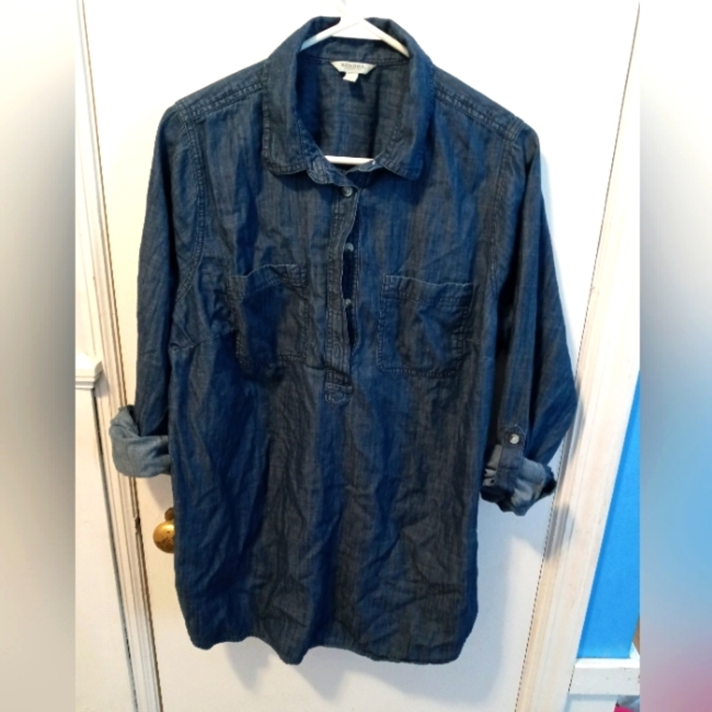 Sonoma blue top sz 1X